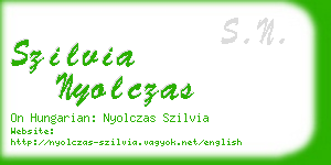 szilvia nyolczas business card